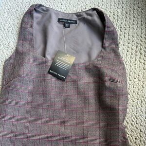 Never worn with tags Boston Proper Plaid sleeveless top